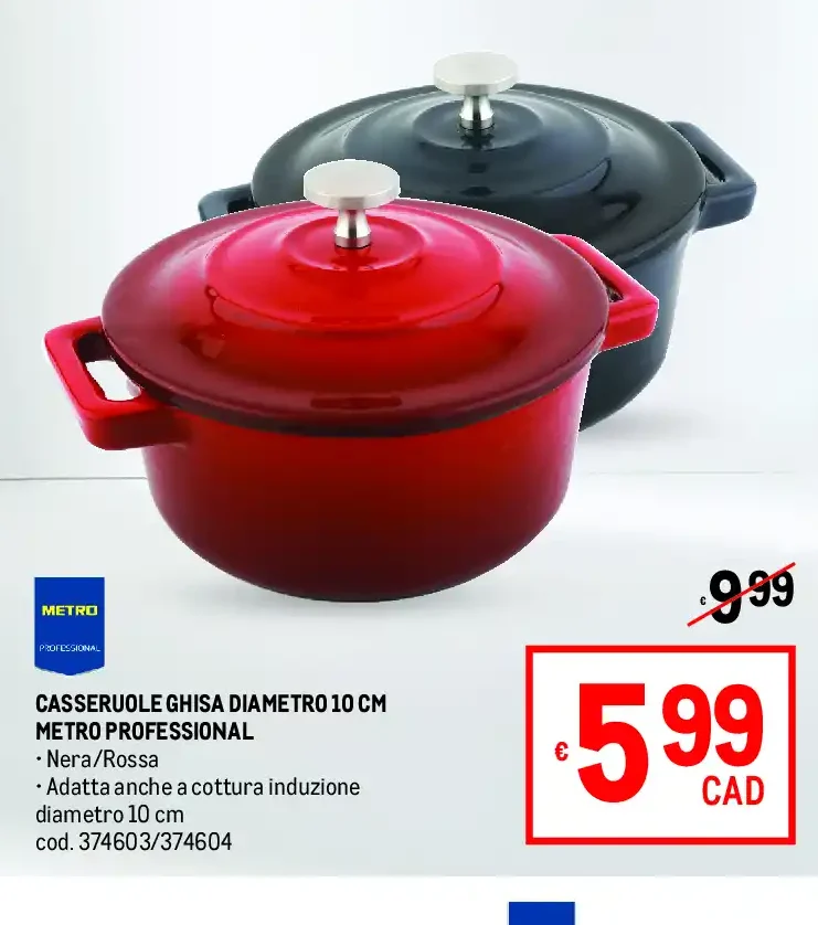 Casseruole Ghisa diametro 10 cm