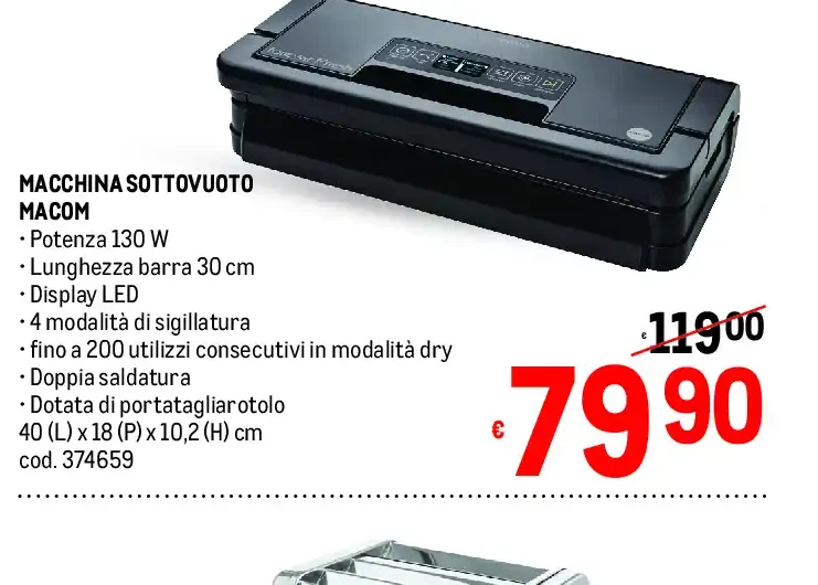 Macchina sottovuoto