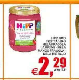 Omogeneizzato HiPP mela fragola lampone mango