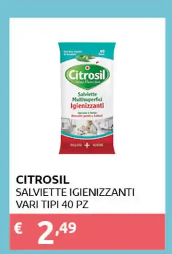 Citrosil salviette igienizzanti