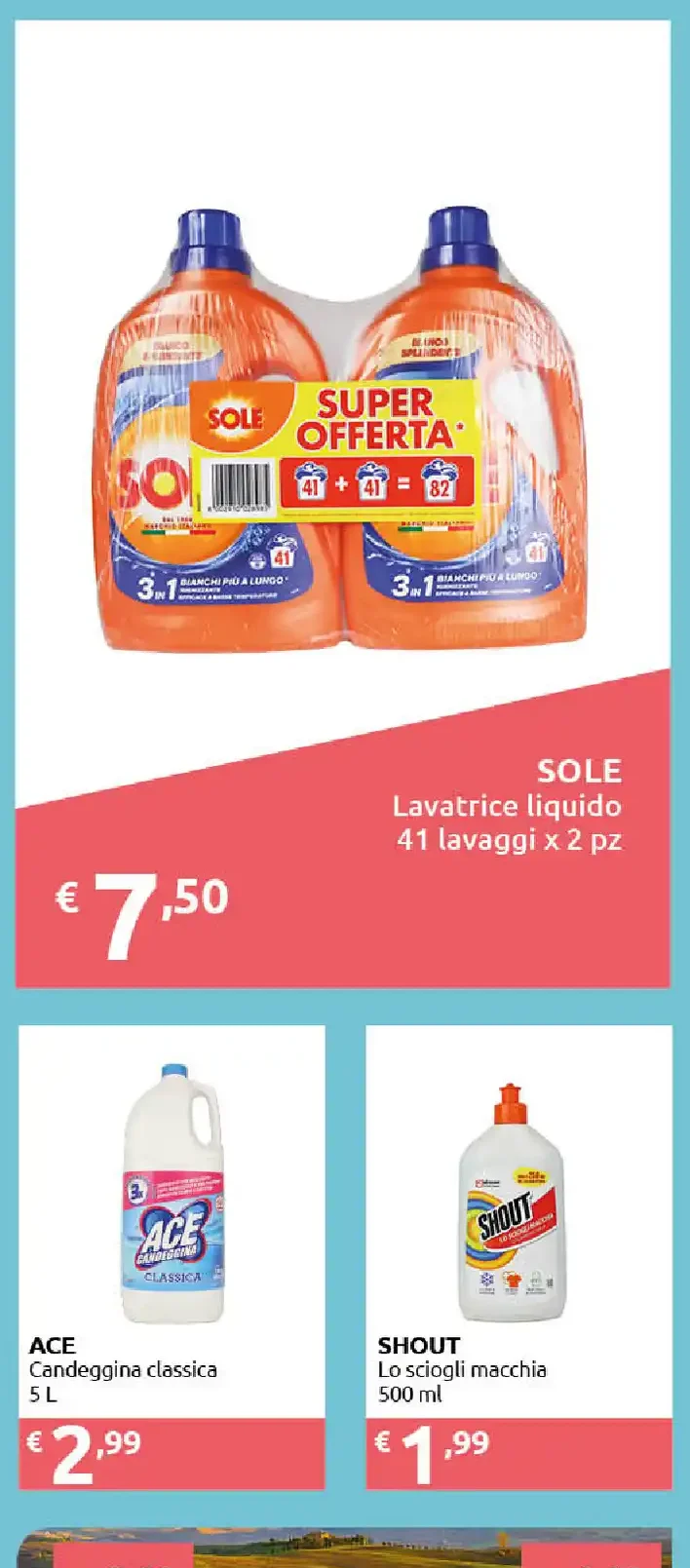 Sole lavatrice liquido