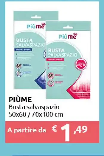 Piùme busta salvaspazio
