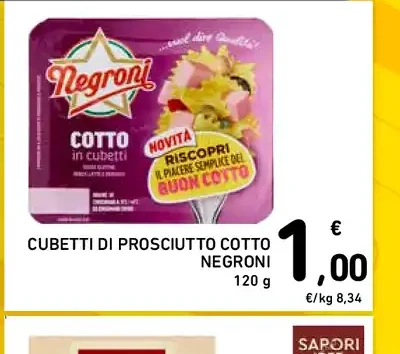 Cubetti di prosciutto cotto Negroni