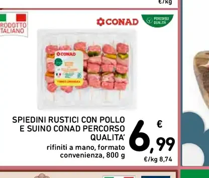 Spiedini rustici con pollo e suino