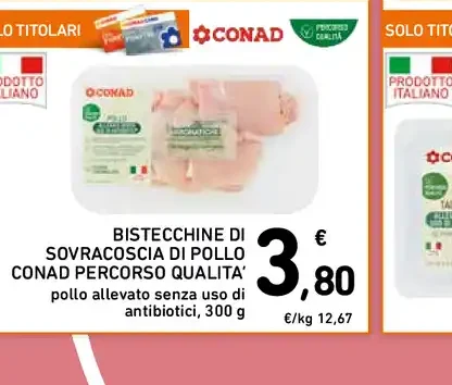 Bistecchine di sovracoscia di pollo
