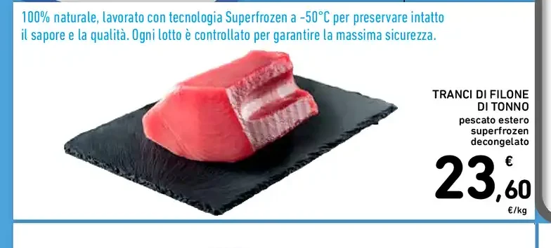 Tranci di filone di tonno