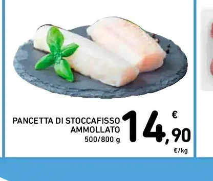 Pancetta di stoccafisso ammollato