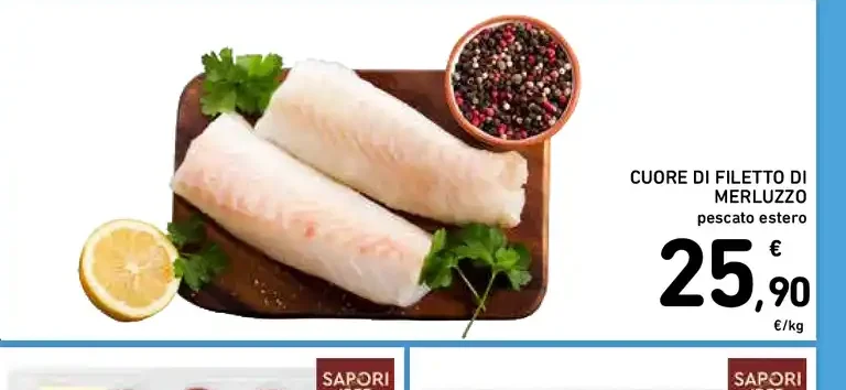 Cuore di filetto di merluzzo