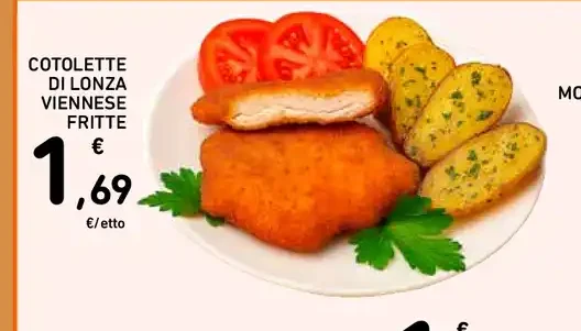 Costolette di lonza viennese fritte