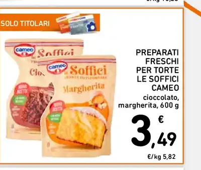 Preparati freschi per torte le Soffici Cameo