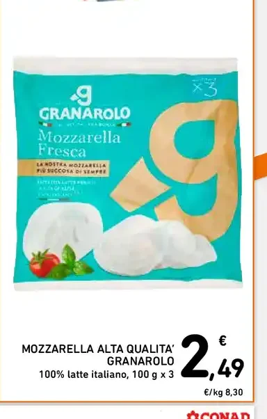 Mozzarella alta qualità Granarolo