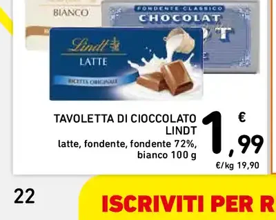 Tavoletta di cioccolato Lindt