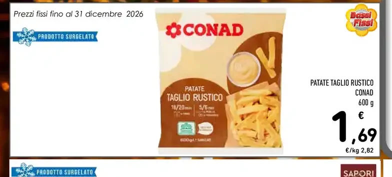 Patate taglio rustico Conad