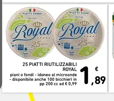 Piatti riutilizzabili Royal