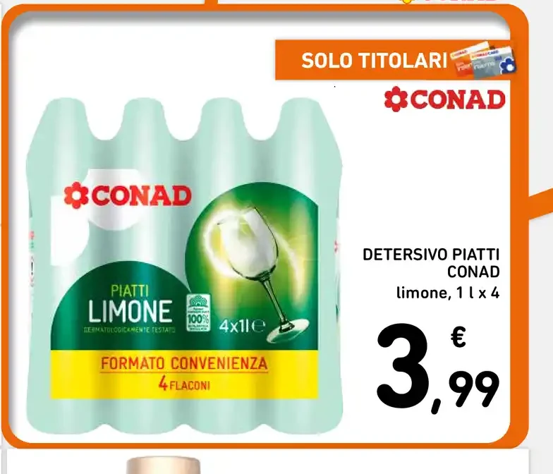 Detersivo piatti Conad