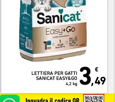Lettiera per gatti Sanicat Easy&Go