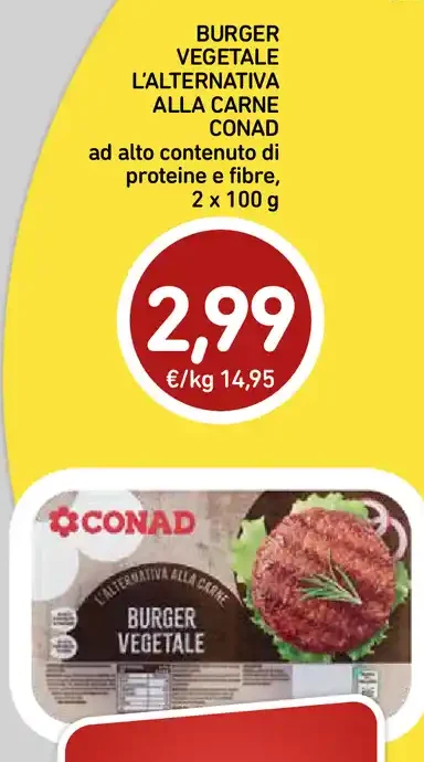Burger vegetale Conad