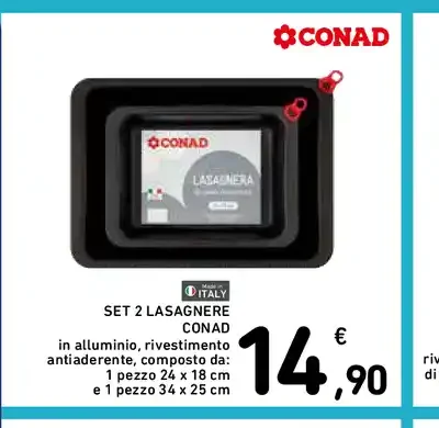 Set 2 lasagnere Conad