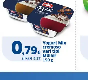 Yogurt Mix cremoso vari tipi Müller