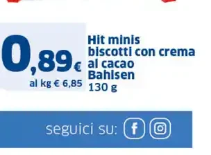 Hit minis biscotti con crema al cacao Bahlsen