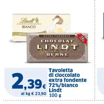 Tavoletta di cioccolato extra fondente 72% Lindt