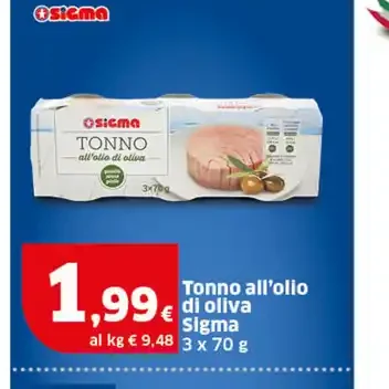 Tonno all’olio di oliva Sigma