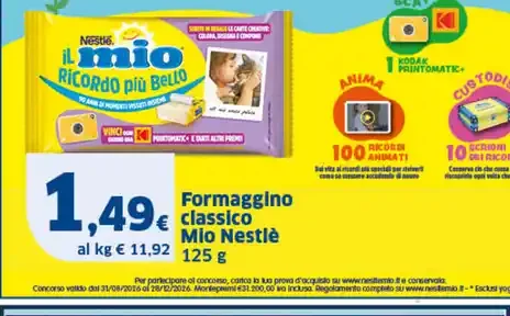Formaggino classico Mio Nestlé
