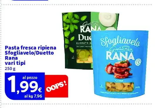 Pasta fresca ripiena Sfogliavelo Duetto Rana
