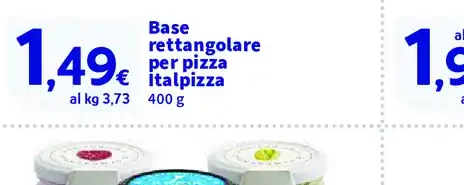 Base rettangolare per pizza Italpizza