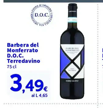 Barbera del Monferrato D.O.C. Terre Davino