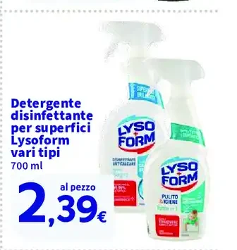 Detergente disinfettante per superfici Lysoform