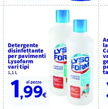 Detergente disinfettante per pavimenti Lysoform