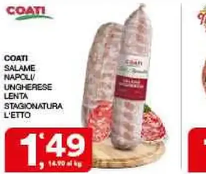 Coati salame napoli ungherese lenta stagionatura