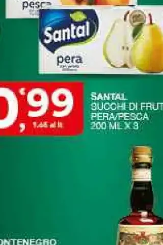 Santal succhi di frutta pera e pesca