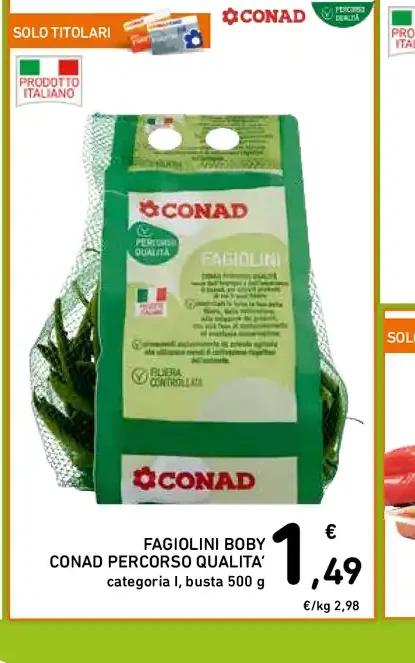 Fagiolini baby Conad Percorso Qualità