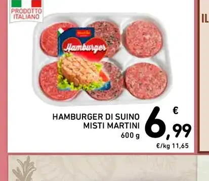 Hamburger di suino misti Martini