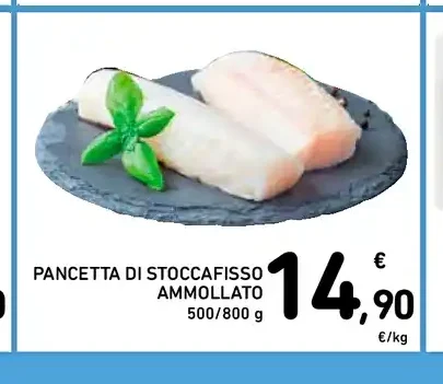 Pancetta di stoccafisso ammollato