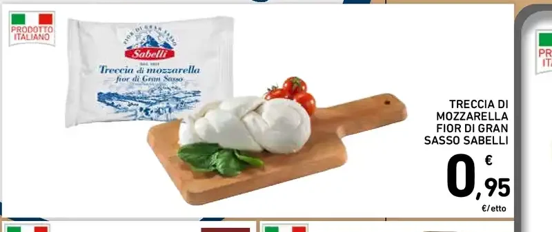 Treccia di mozzarella fior di gran sasso Sabelli