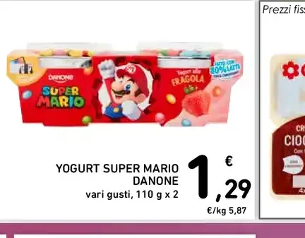 Yogurt Super Mario Danone