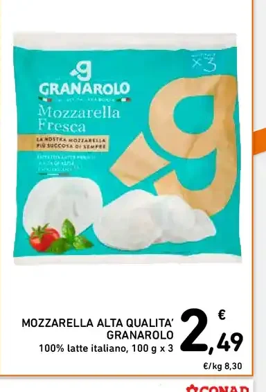 Mozzarella alta qualità Granarolo
