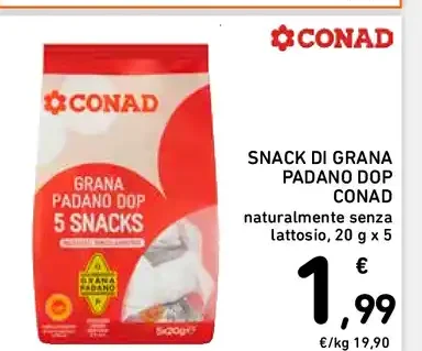 Snack di Grana Padano DOP Conad