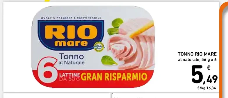 Tonno Rio Mare al naturale
