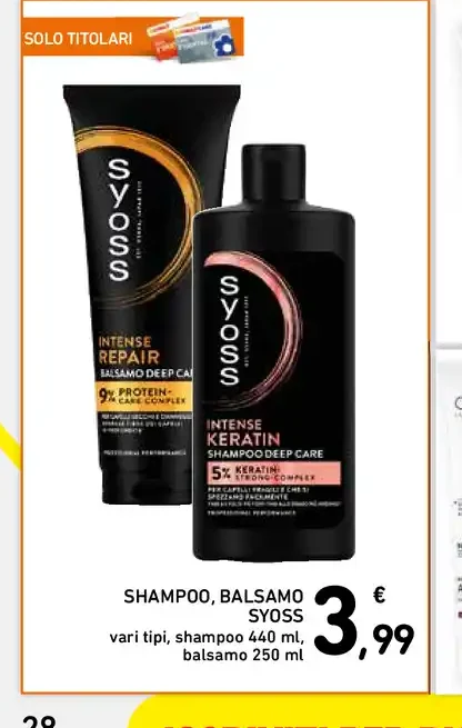 Shampoo e balsamo Syoss
