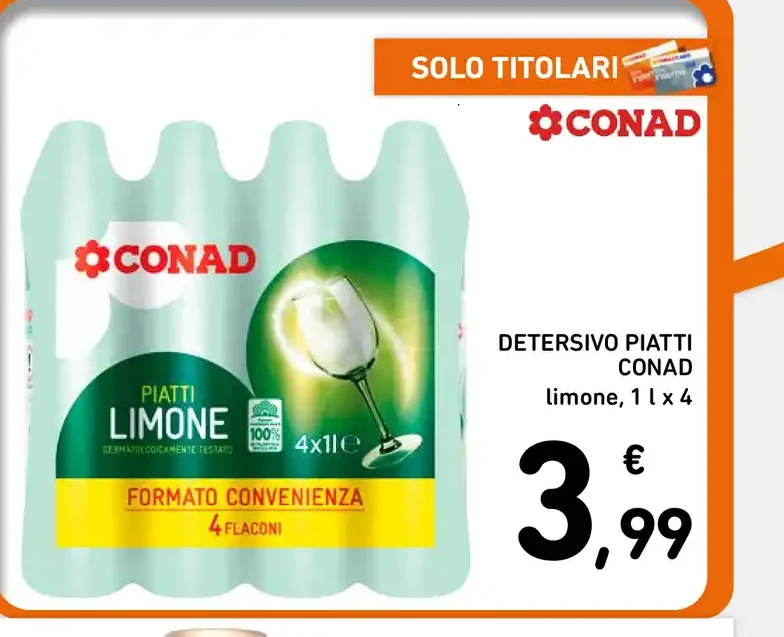 Detersivo piatti Conad