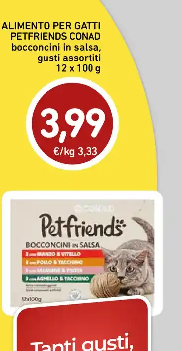 Alimento per gatti Petfriends bocconcini in salsa