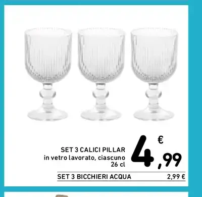 Set 3 calici Pillar