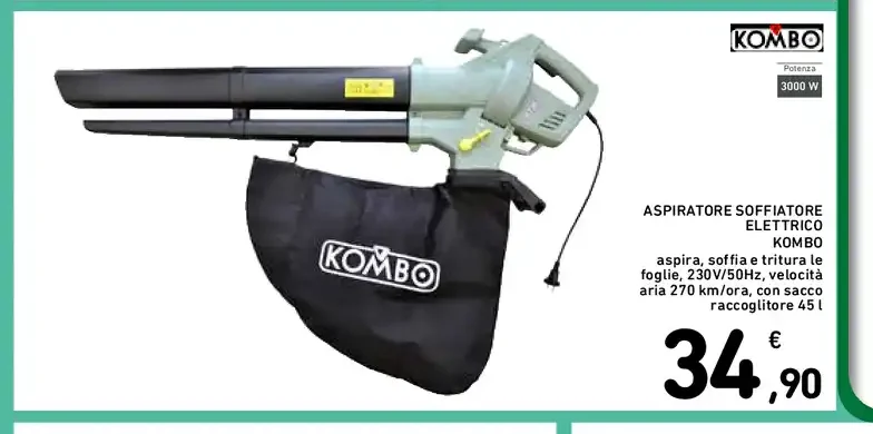 Aspiratore soffiatore elettrico Kombo