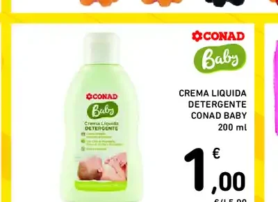 Crema liquida detergente Conad Baby