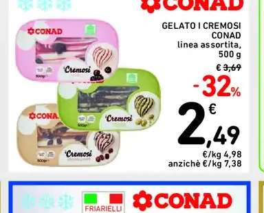 Gelato I Cremosi Conad