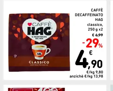 Caffè decaffeinato Hag